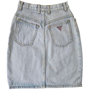 Guess Light Wash Denim Pencil Skirt